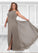 Jaylyn A-Line Sequins Chiffon Floor-Length Dress P0019874