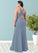 Bianca A-Line Pleated Chiffon Floor-Length Dress P0019607