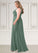 Margery A-Line Pleated Chiffon Floor-Length Dress P0019658