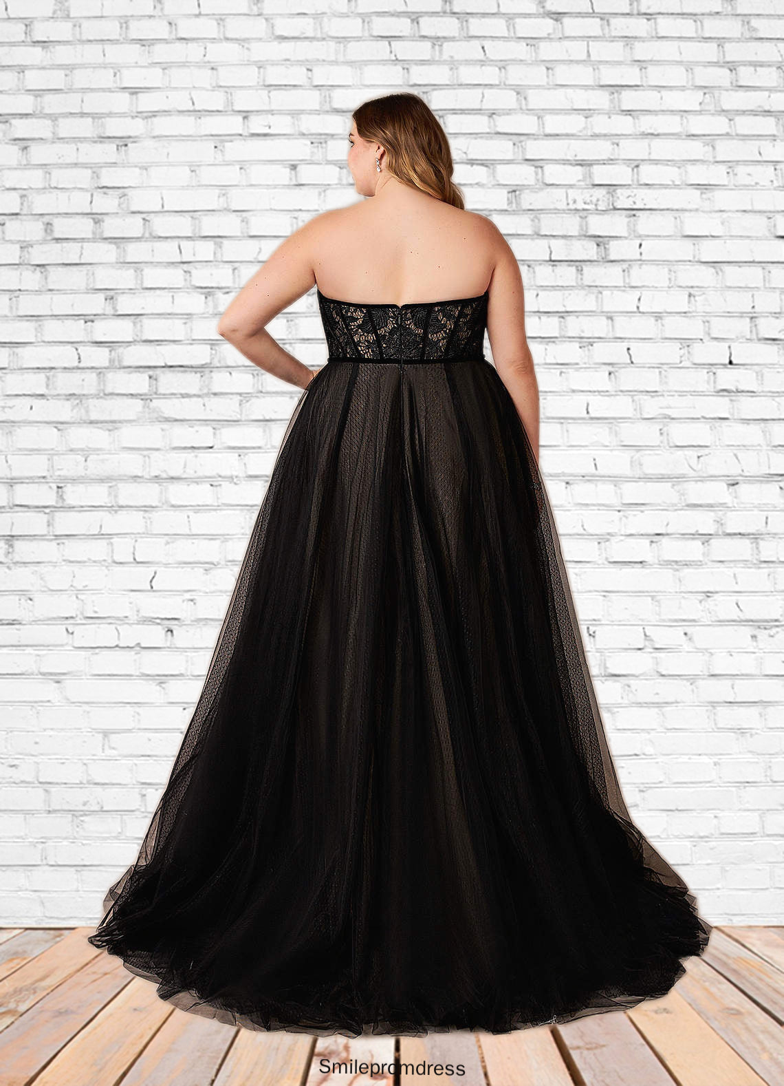 Genesis Ball-Gown Lace Tulle Sweep Train Dress P0020117