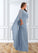 Sharon Sheath Chiffon Floor-Length Dress P0019827