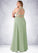 Nora A-Line High Neck Chiffon Floor-Length Dress P0019612