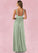 Desirae A-Line Pleated Luxe Knit Floor-Length Dress P0019786
