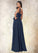 Everleigh A-Line Pleated Chiffon Floor-Length Dress P0019636