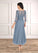 Hortensia A-Line Lace Tea-Length Dress P0019829