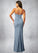 Abbie Mermaid Pleated Mesh Floor-Length Dress P0019725