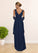Kaylee A-Line Sequins Chiffon Floor-Length Dress P0019886