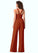 Kennedi Pleated Chiffon Jumpsuit Paprika Dress P0019654