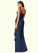 Helena Sheath Lace Chiffon Floor-Length Dress P0019757