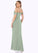 Ellen Sheath Off the Shoulder Mesh Floor-Length Dress P0019634