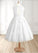 Viviana Ball-Gown Lace Tulle Tea-Length Dress P0020249