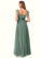 Maya A-Line Ruched Chiffon Floor-Length Dress P0019657