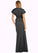 Adrianna A-Line Stretch Satin Floor-Length Dress P0019666
