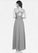 Emilia A-Line Pleated Chiffon Floor-Length Dress P0019673