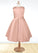 Miriam A-Line Bow Matte Satin Knee-Length Dress P0020144