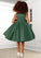 Mary A-Line Bow Matte Satin Knee-Length Dress P0020140