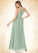 Isabelle A-Line Pleated Chiffon Floor-Length Dress P0019754