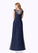 Elizabeth A-Line Lace Mesh Floor-Length Dress P0019947