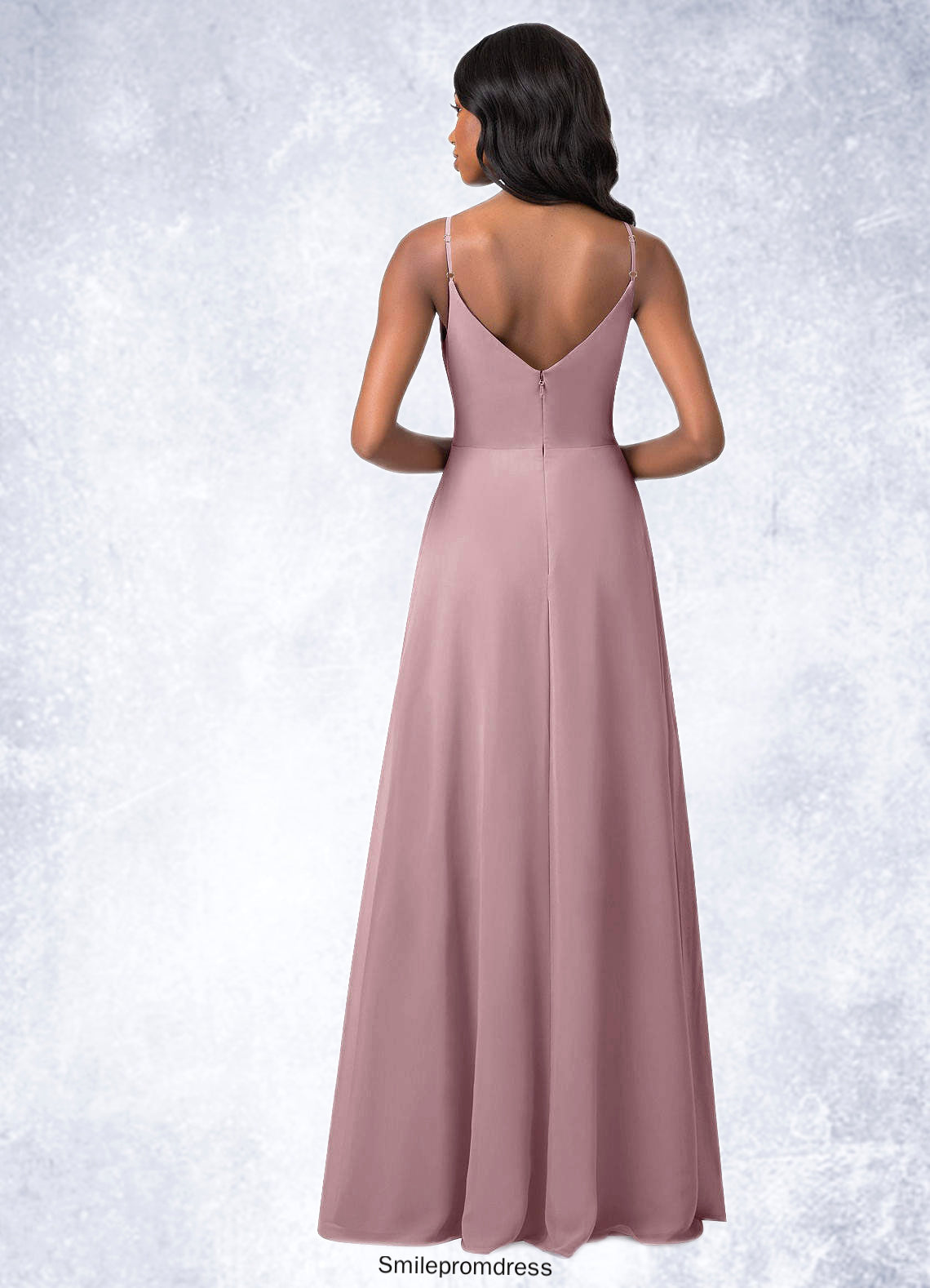 Gertrude A-Line Chiffon Floor-Length Dress P0019617