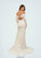 Kaitlyn Mermaid Sequins Lace Chapel Train Dress P0020132