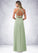 Nora A-Line High Neck Chiffon Floor-Length Dress P0019612