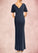 Rhoda Mermaid Ruched Metallic Knit Floor-Length Dress P0019966