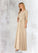 Miah A-Line Lace Chiffon Floor-Length Dress P0019853
