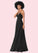 Audrey A-Line Pleated Chiffon Floor-Length Dress P0019707