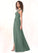 Laci A-Line Ruched Chiffon Floor-Length Dress P0019665