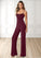 Ariana Pleated Luxe Knit Jumpsuit with Pockets Cabernet P0019791