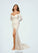 Kaitlyn Mermaid Sequins Lace Chapel Train Dress P0020132