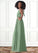 Kimberly A-Line Pleated Chiffon Floor-Length Junior Bridesmaid Dress P0019992