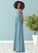 Sadie A-Line Off the Shoulder Chiffon Floor-Length Junior Bridesmaid Dress P0019981