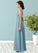 Mckenna A-Line Ruched Chiffon Floor-Length Junior Bridesmaid Dress P0019991