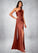 Ana A-Line One Shoulder Stretch Satin Floor-Length Dress P0019623
