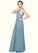 Averi A-Line Pleated Chiffon Floor-Length Junior Bridesmaid Dress P0020009