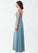 Jordyn A-Line Ruched Chiffon Floor-Length Junior Bridesmaid Dress P0020012