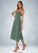 Logan A-Line Chiffon Tea-Length Dress P0019628