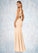 Aubrey Sheath Pleated Stretch Crepe Floor-Length Dress P0019708