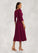 Aubrey A-Line Stretch Crepe Tea-Length Dress P0019961