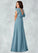 Nola A-Line Ruched Chiffon Floor-Length Junior Bridesmaid Dress P0020005