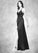 Scarlett Sheath Pleated Stretch Satin Floor-Length Dress P0019639