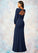 Ellie Mermaid Long Sleeve Stretch Chiffon Floor-Length Dress P0019783