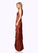 Dulce A-Line Pleated Stretch Satin Floor-Length Dress P0019959
