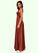 Mallory A-Line Stretch Satin Floor-Length Dress P0019649