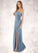 Jade Sheath Strapless Mesh Floor-Length Dress P0019747