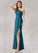 Paisley Mermaid One Shoulder Chiffon Floor-Length Dress P0019731