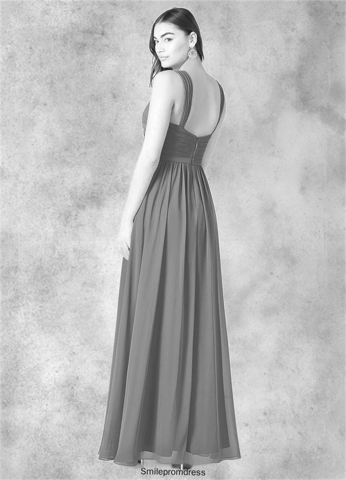 Jaylah A-Line Sweetheart Neckline Chiffon Floor-Length Dress P0019670