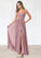 Karina A-Line Pleated Chiffon Floor-Length Dress P0019611