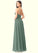 Luz A-Line Side Slit Chiffon Floor-Length Dress P0019652